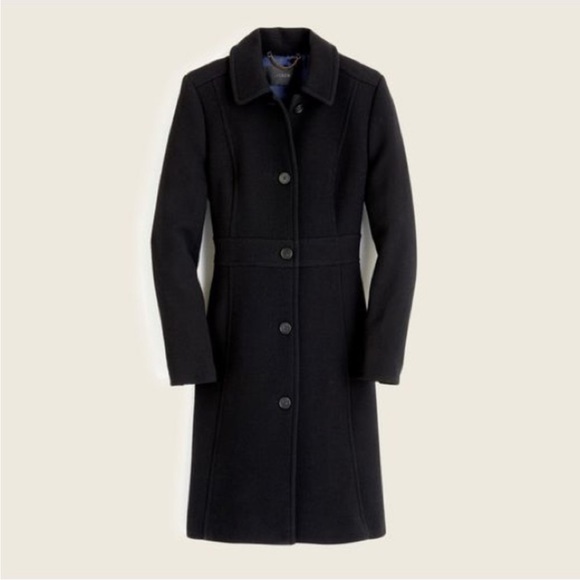 J. Crew Classic Lady Day Trench Coat in Italian Double-Cloth Wool Thinsulate 14T - Picture 3 of 11